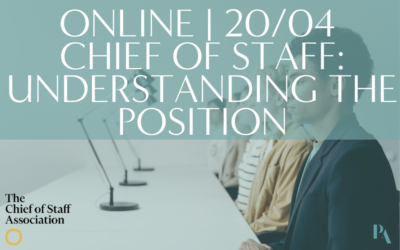 STRATEGIC PA NETWORK | ONLINE EVENING 20/04 | THE CHIEF OF STAFF: UNDERSTANDING THE POSITION